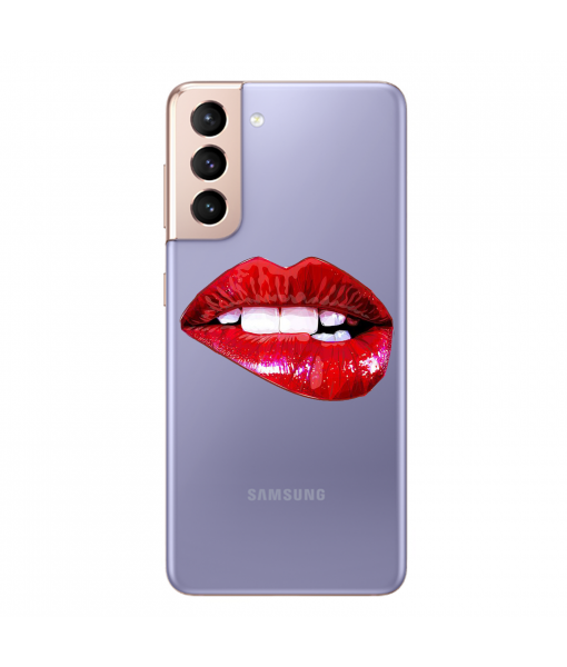 Husa Samsung Galaxy S21 Plus, Silicon Premium, BITE MY LIPS